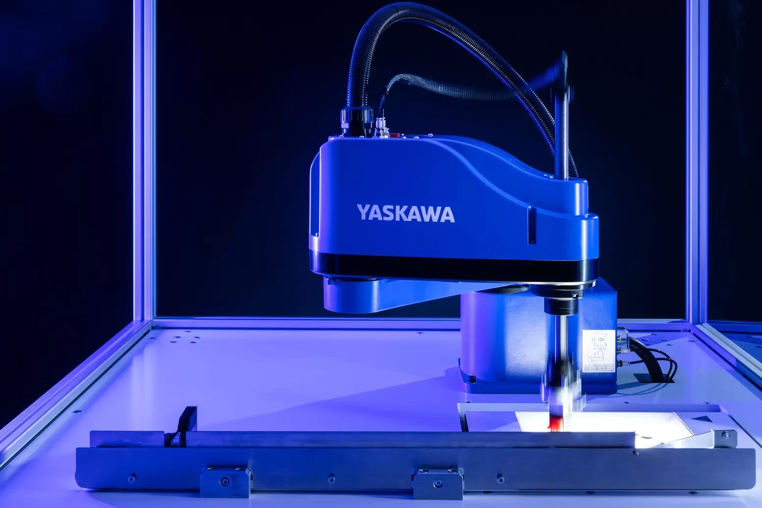 Yaskawa robot on a small-part pick-and-place cell